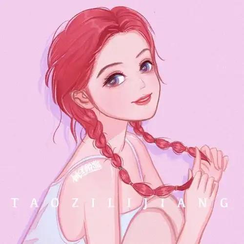 头像女手绘少女心可爱