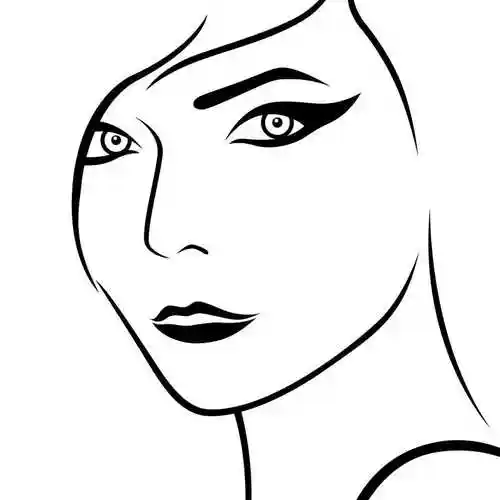 美女肖像简笔画