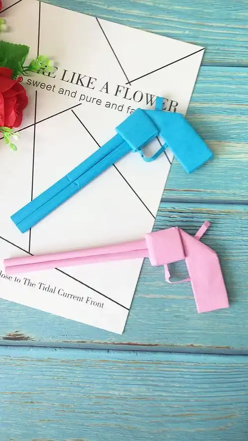 男生简单折纸枪大全图片大全图片大全图片 手工折纸大全-普车都