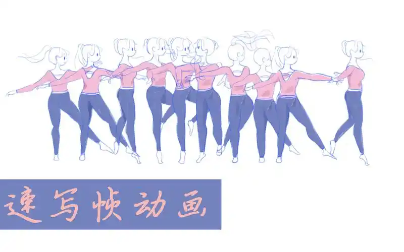 绘画过程用ps画个几秒钟的跳舞逐帧动画