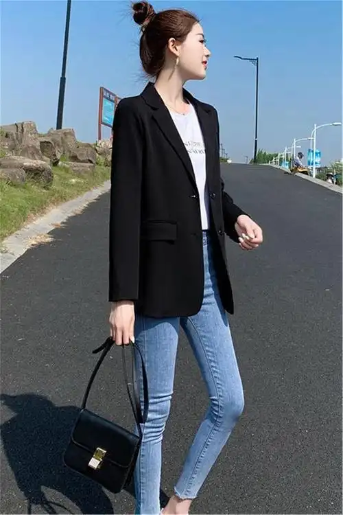 休闲西装外套女宽松