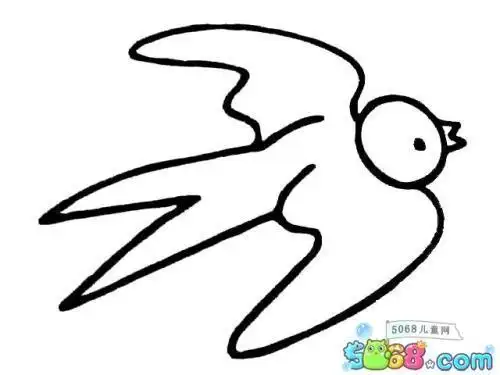 动物简笔画天上飞的