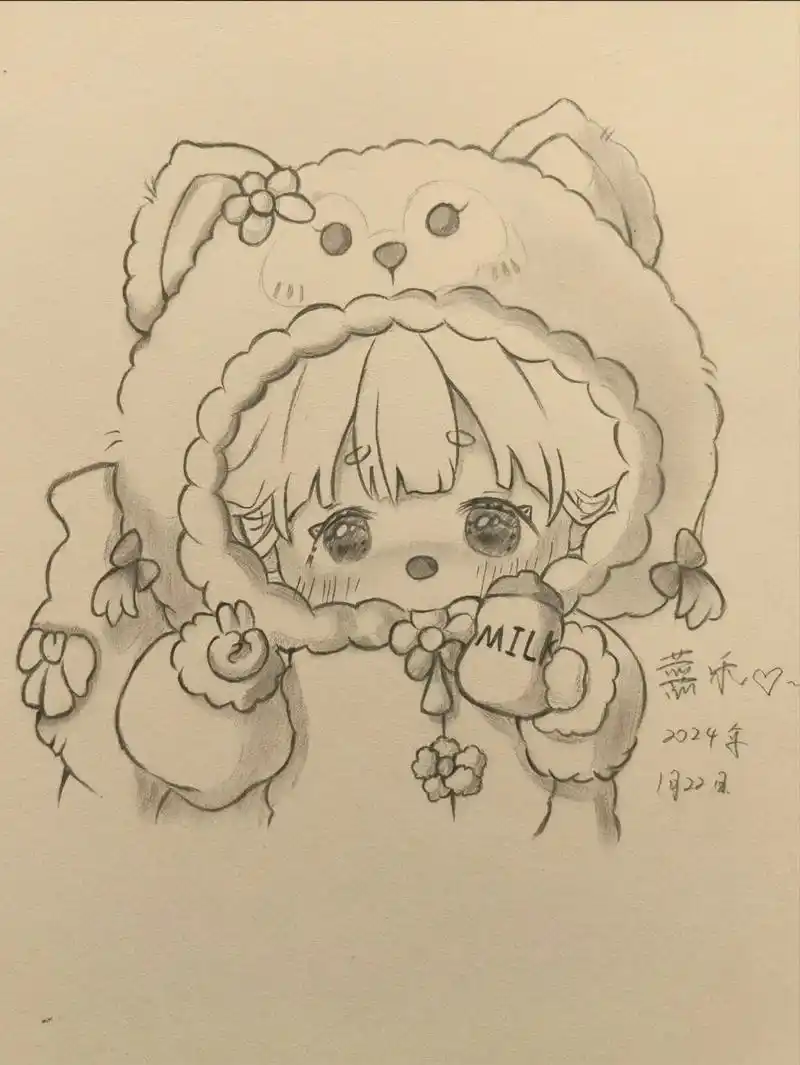 我们都会慢慢的长大.#临摹 #简笔画详细教程 #手绘 #铅笔 - 抖音