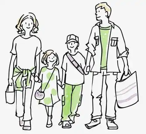 人全家福简笔画大全手绘樱桃小丸子全家福照片简笔画|彩铅画全家福