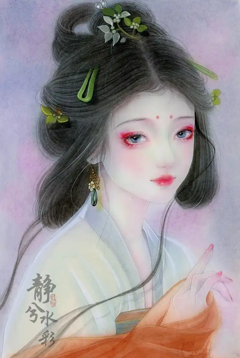 最近的画的,发个图集!古风水彩插画美女##古风插画 #水彩  - 抖音