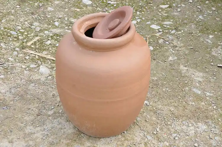 无铅老式白酒坛子土陶瓷发酵酿酒缸窖藏密封泡酒罐带盖储酒壶20斤加厚