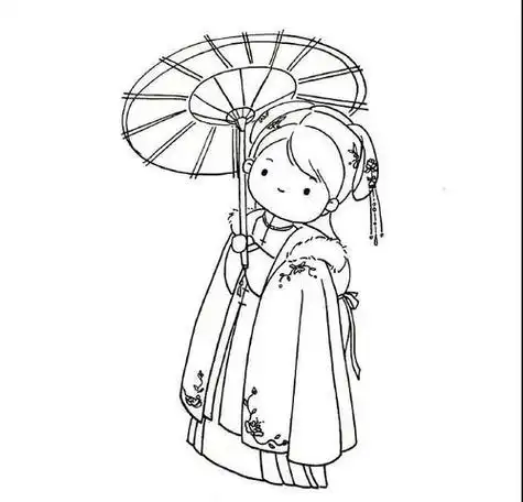 动漫人物古风简笔画简单