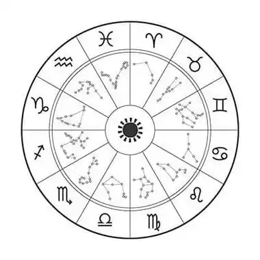 认识星盘,一张命盘是由星座,宫位,行星,相位组成,盘的外围是十二星座