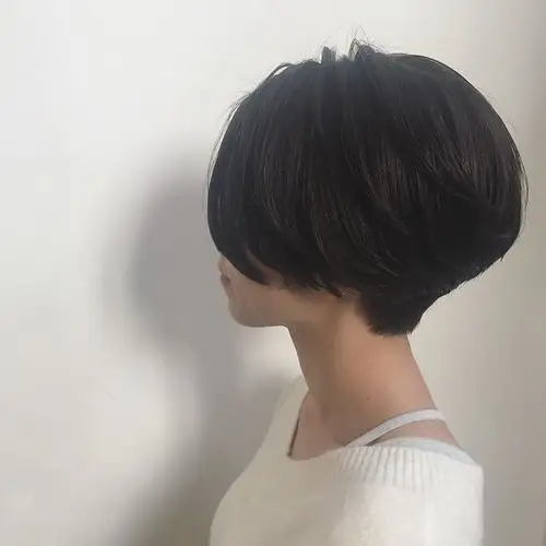 圆形的波波头短发,小颜有气质