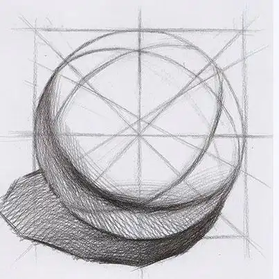 素描球体画法图文教程 初学者临摹必备图片_素描自学网