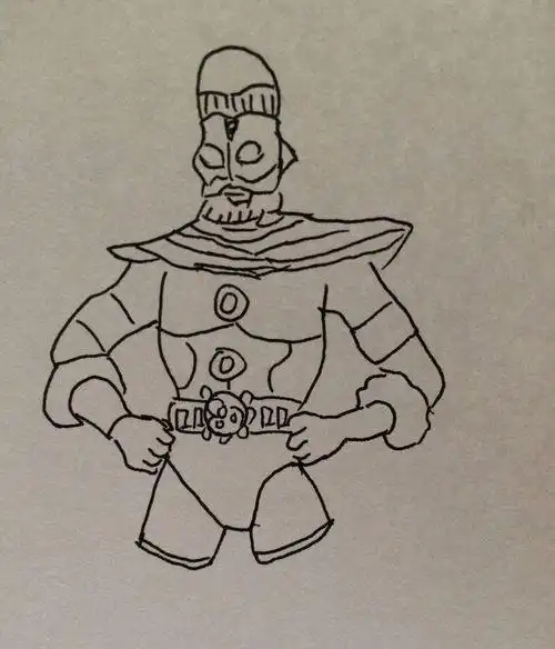 最简单奥特之王的画法