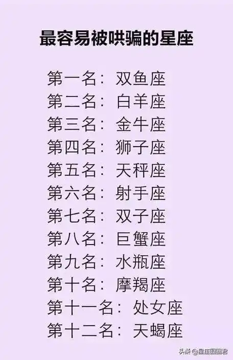 从十二星座中选择你的专属姓氏