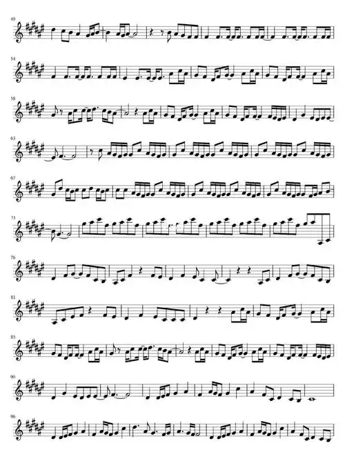 高清小提琴谱打上花火带伴奏