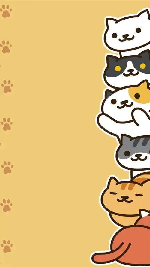 可爱卡通猫咪手机锁屏壁纸,分辨率800x1280