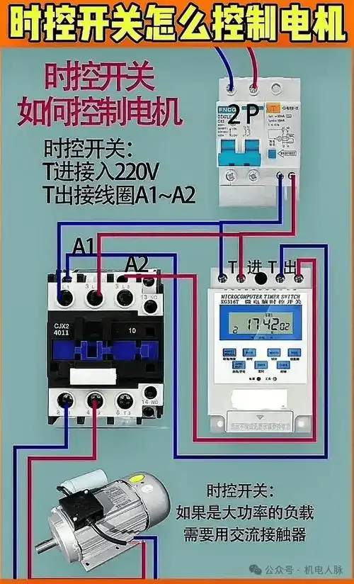 时控开关通过接触器控制电机26,水箱加热管25,三相与单相加热管的接线