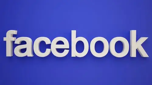 facebook徽标,蓝色背景 壁纸