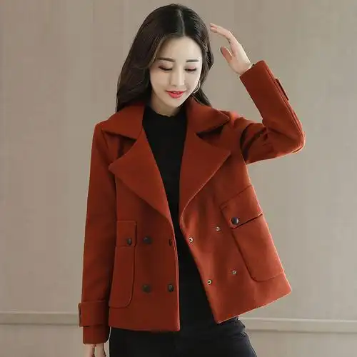 小个子毛呢外套女短款2019年秋装新款妮子呢子大衣短装尼子秋冬潮