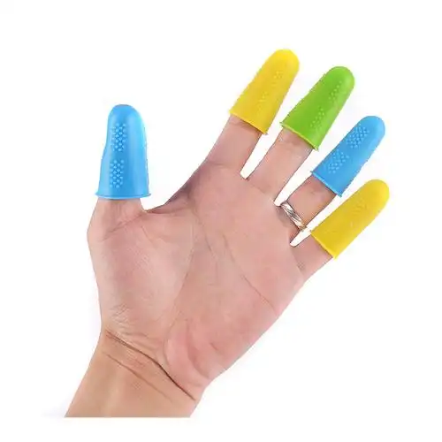 亚马逊硅胶手指套保护防烫防滑隔热套食品级硅胶手指套带颗粒_邦特