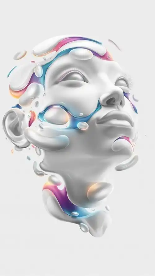 壁纸3d渲染,脸,头,抽象 1920x1200 hd 高清壁纸, 图片, 照片