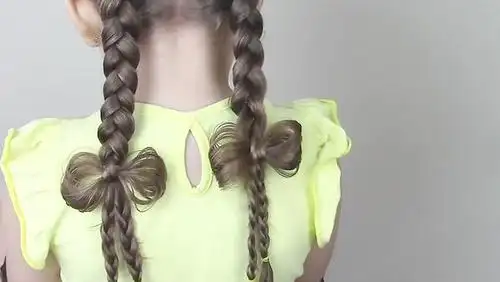 公主发型扎法图解 甜美可爱的双麻花辫编法get