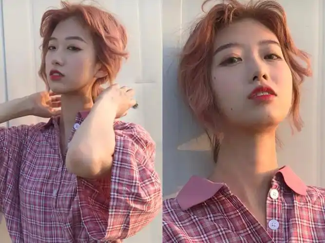 【look1】好美的一款粉棕发色,我想无论是什么肤