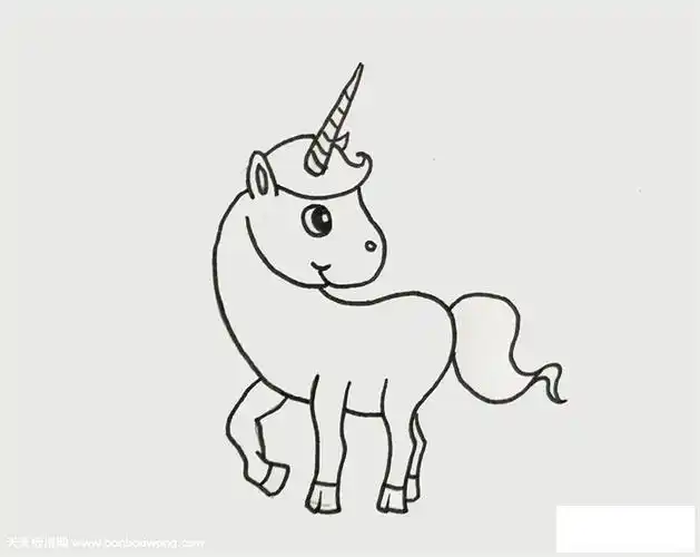 可爱的小独角兽怎么画