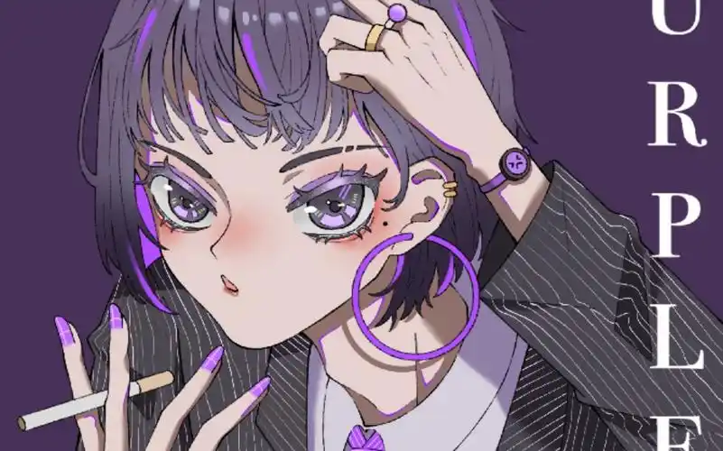 【绘画过程】purple color