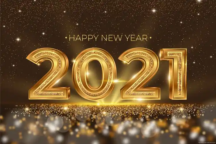 psai2021新年金色装饰背景矢量素材