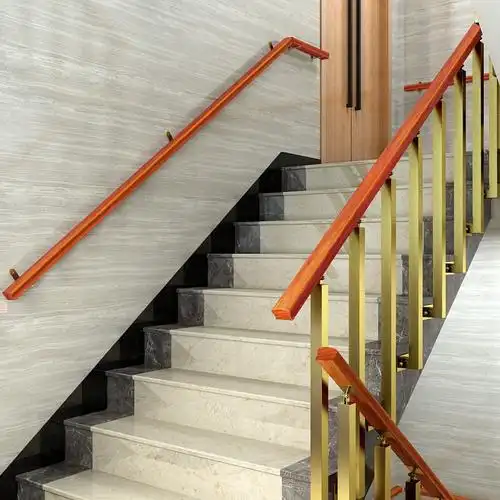 批发楼梯阁楼栏杆扶手现代简约公寓阳台实木护栏室内客厅别墅铁艺