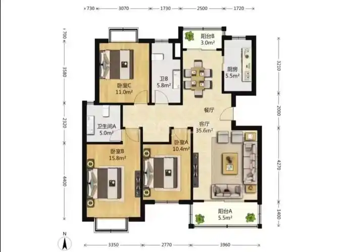 总高11楼的10楼,满五年,买进80万,售价640w,小区3年内首次出这种户型