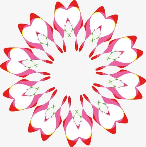 彩色瑶族花纹png图