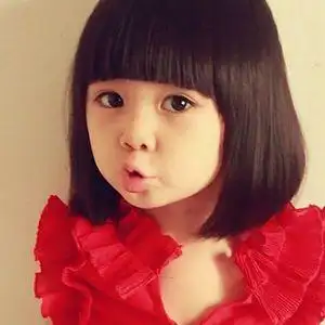 女童bobo头假发女短发小女孩齐刘海波波头发套可爱宝宝逼真全头套