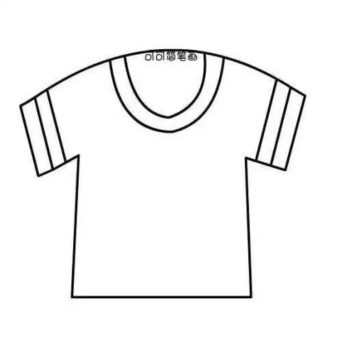 t恤的画法简笔画步骤夏季短袖简笔画短袖衬衫简笔画儿童短袖衣服卡通