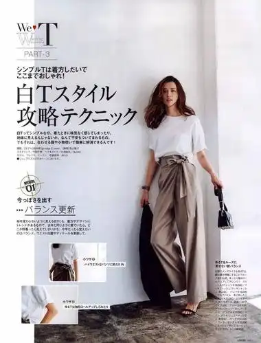 跟着日本时尚杂志学穿搭,20块钱的白t也能穿出200块的质感!