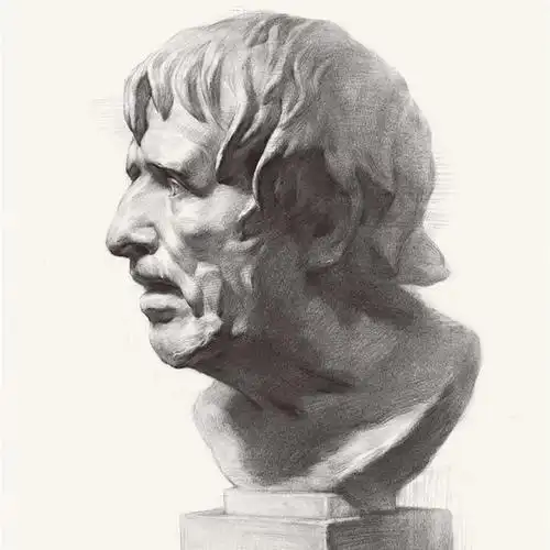 素描石膏像与素描头像