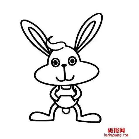 动物全身人物卡通画简笔画6 简笔画图片大全-普车都