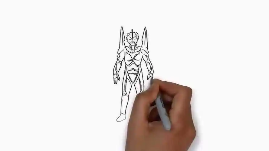 奥特曼手工秀用铅笔画一个神秘四奥之首的诺亚