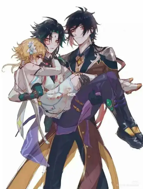 魈  #钟离  #原神荧  #「旅行者」屑荧.