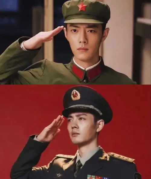 肖战顾一野##肖战王牌部队##肖战王一博敬礼对比图
