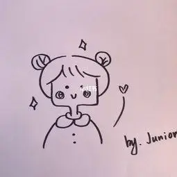 简笔画ins 简笔画ins风小女孩