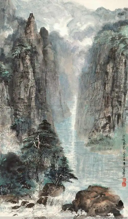 国画官布山水画作品欣赏