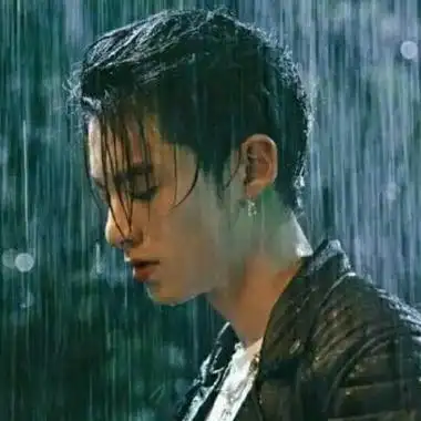 淋雨人头像