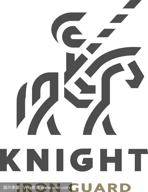 骑马骑士线性标志符号