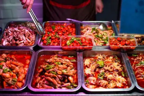 怀远夜市的美食现场拍