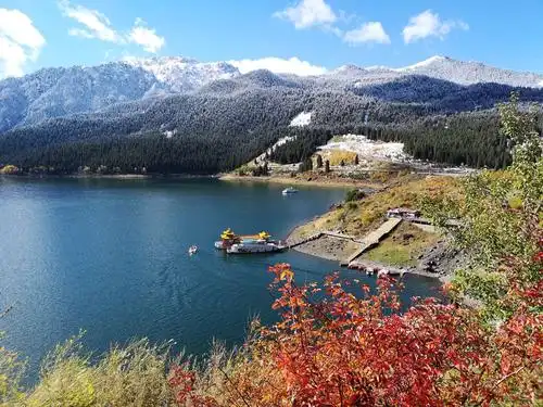 天山天池的秋色