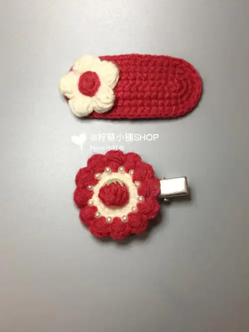 图解钩针发夹复古小香风