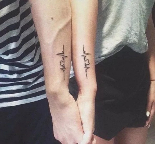 心电图纹身图案