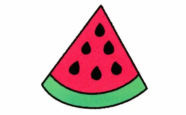 一块西瓜简笔画 一块西瓜简笔画步骤图片大全,图片,简笔画-学笔画