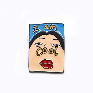 i am cool搞怪鼻孔女人卡通滴油胸针服装鞋帽包包装饰别针