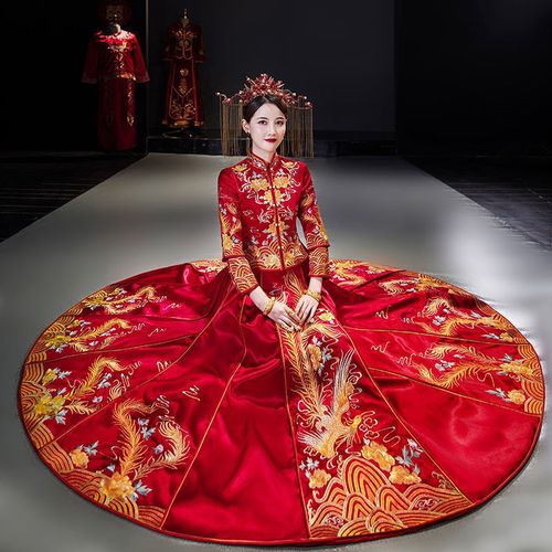 2022新款秀禾服新娘显瘦高端中式古装结婚礼服龙凤褂出阁服嫁衣